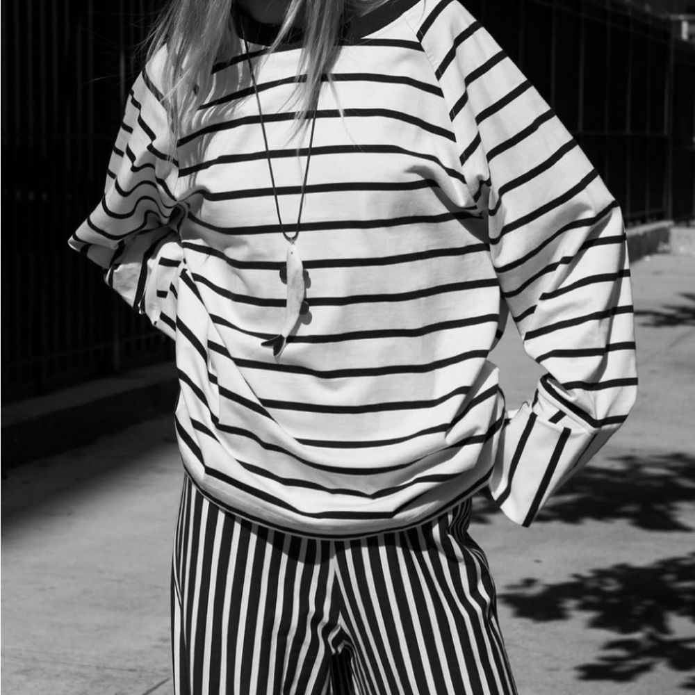 It is a striped sweater. It is NEW with tags.
